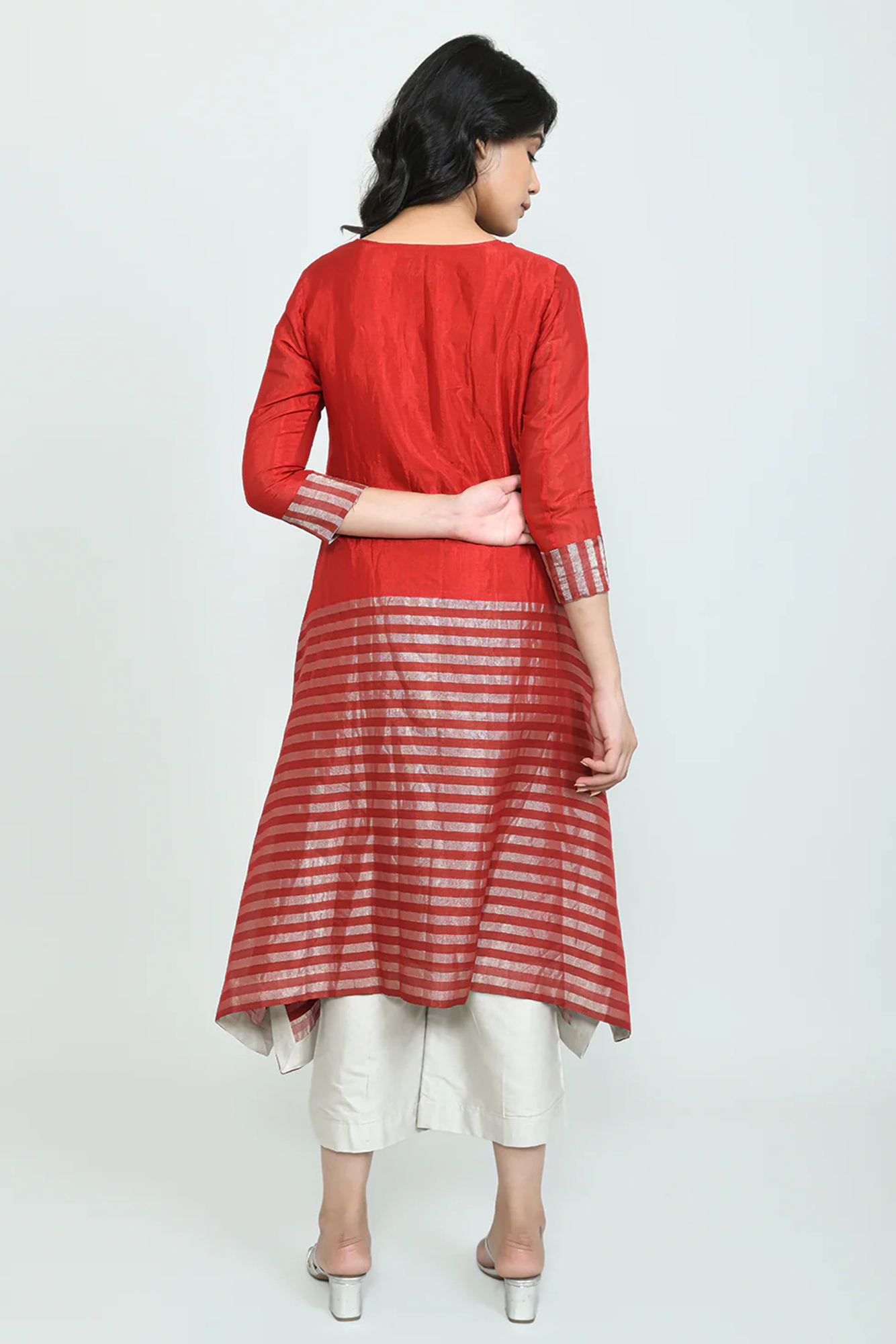 Scarlet Wonder Tissue Kurta Set