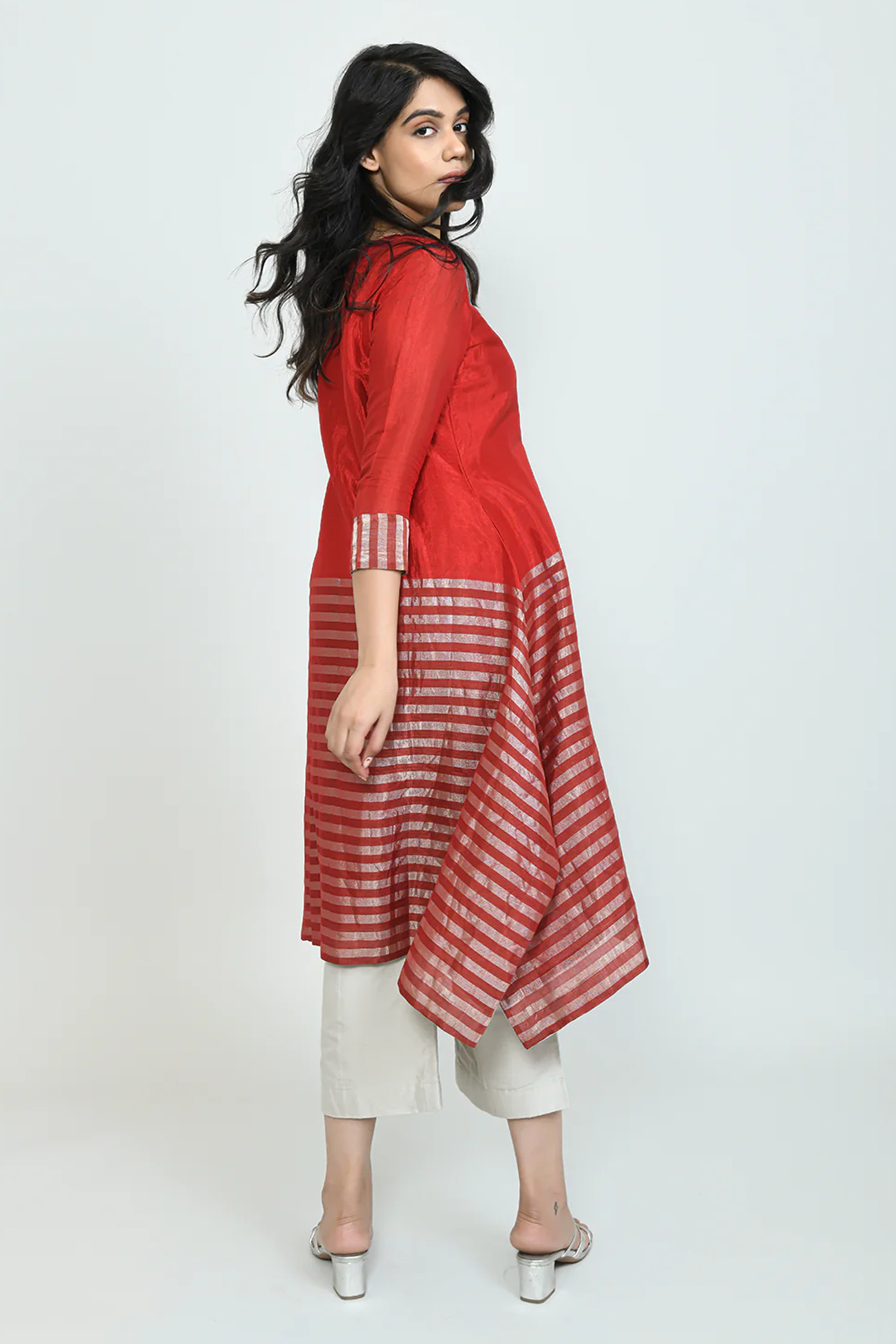 Scarlet Wonder Tissue Kurta Set