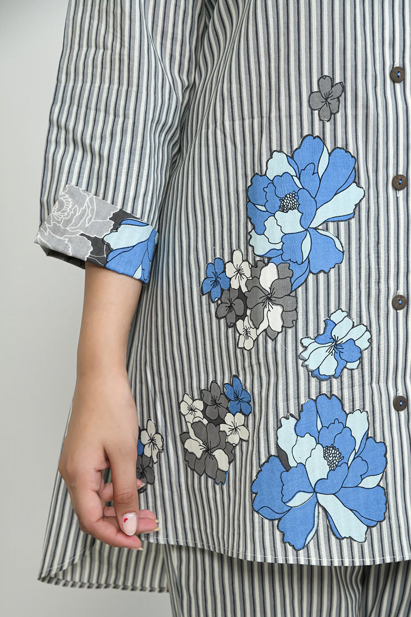 Grey Flora Co-ord Set