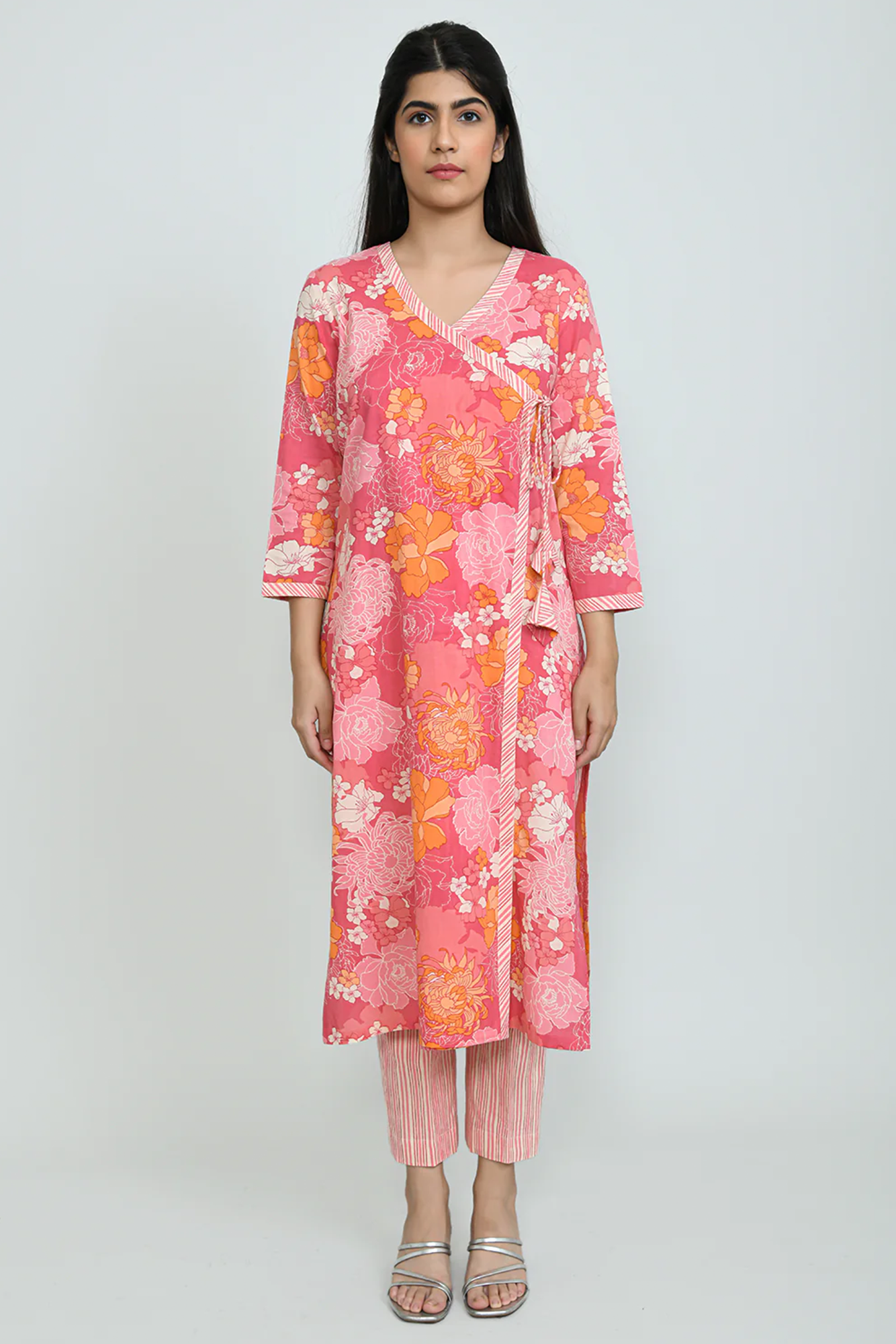 Pink Angarkha Kurta Set