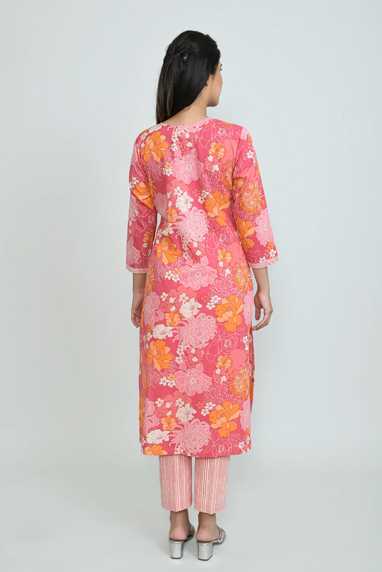 Pink Angarkha Kurta Set