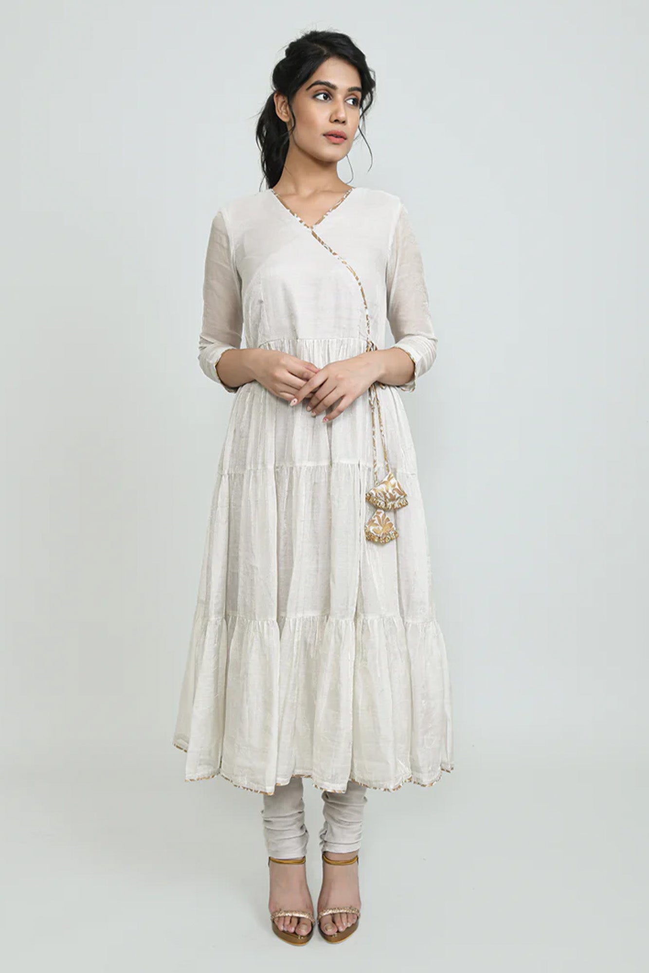 Alamzeb Tissue Angarkha Suit