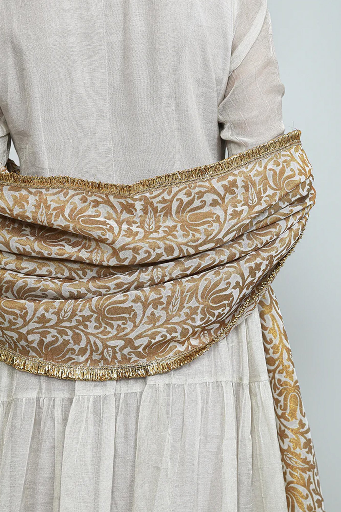 Alamzeb Tissue Angarkha Suit