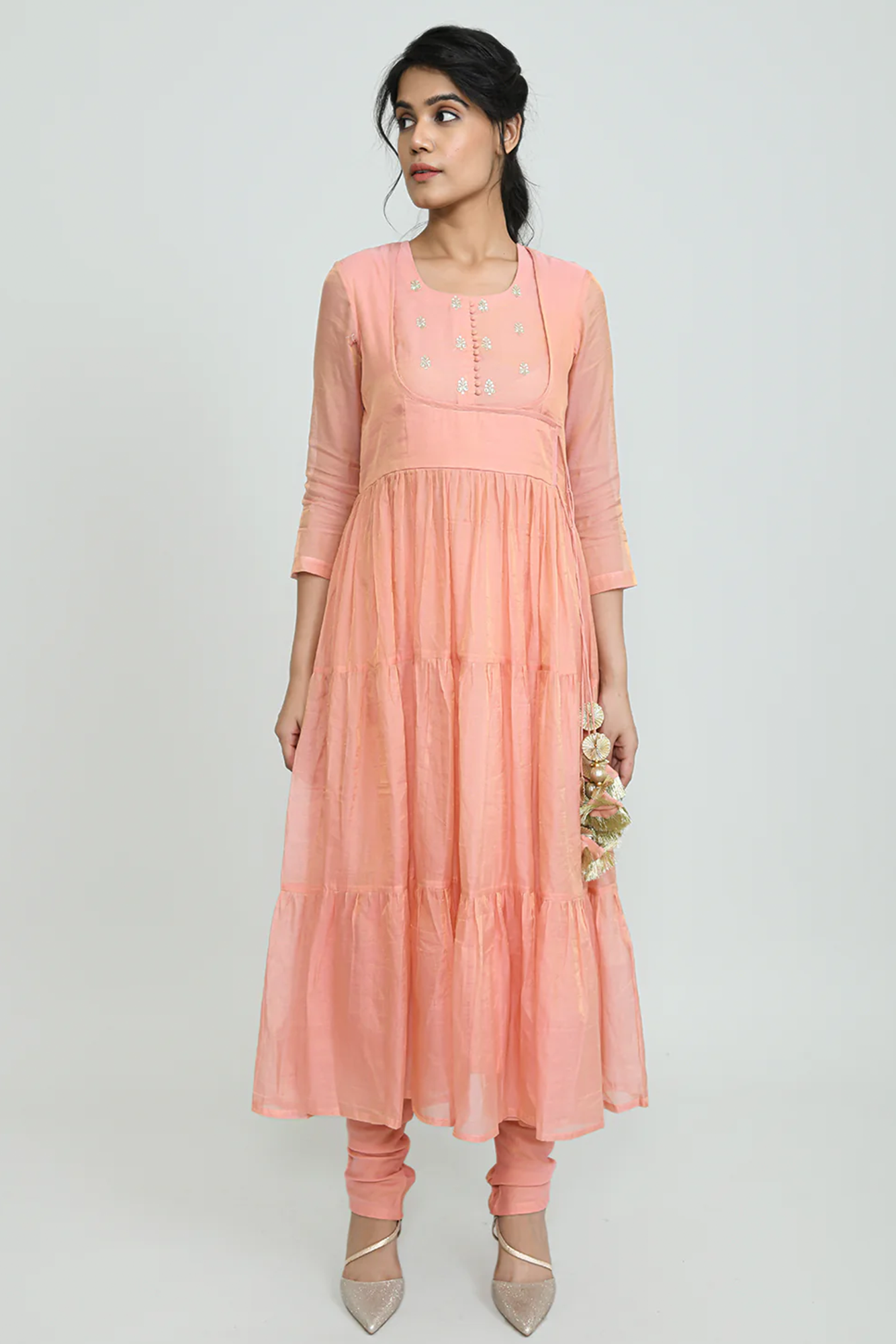 Mallikajaan Tissue Angarkha Suit