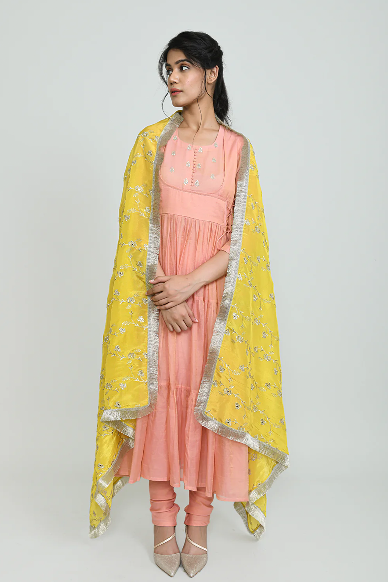 Mallikajaan Tissue Angarkha Suit