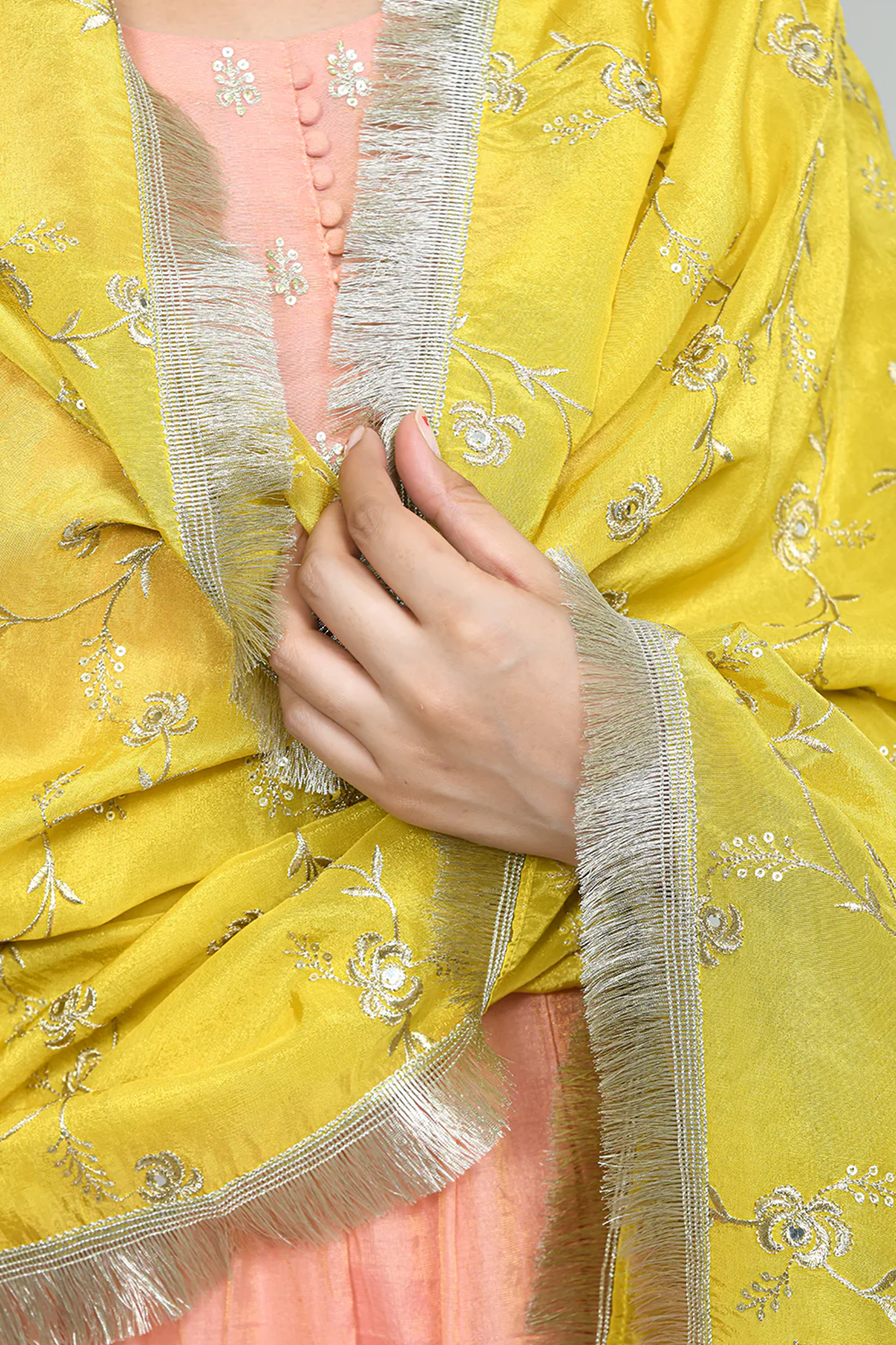 Mallikajaan Tissue Angarkha Suit