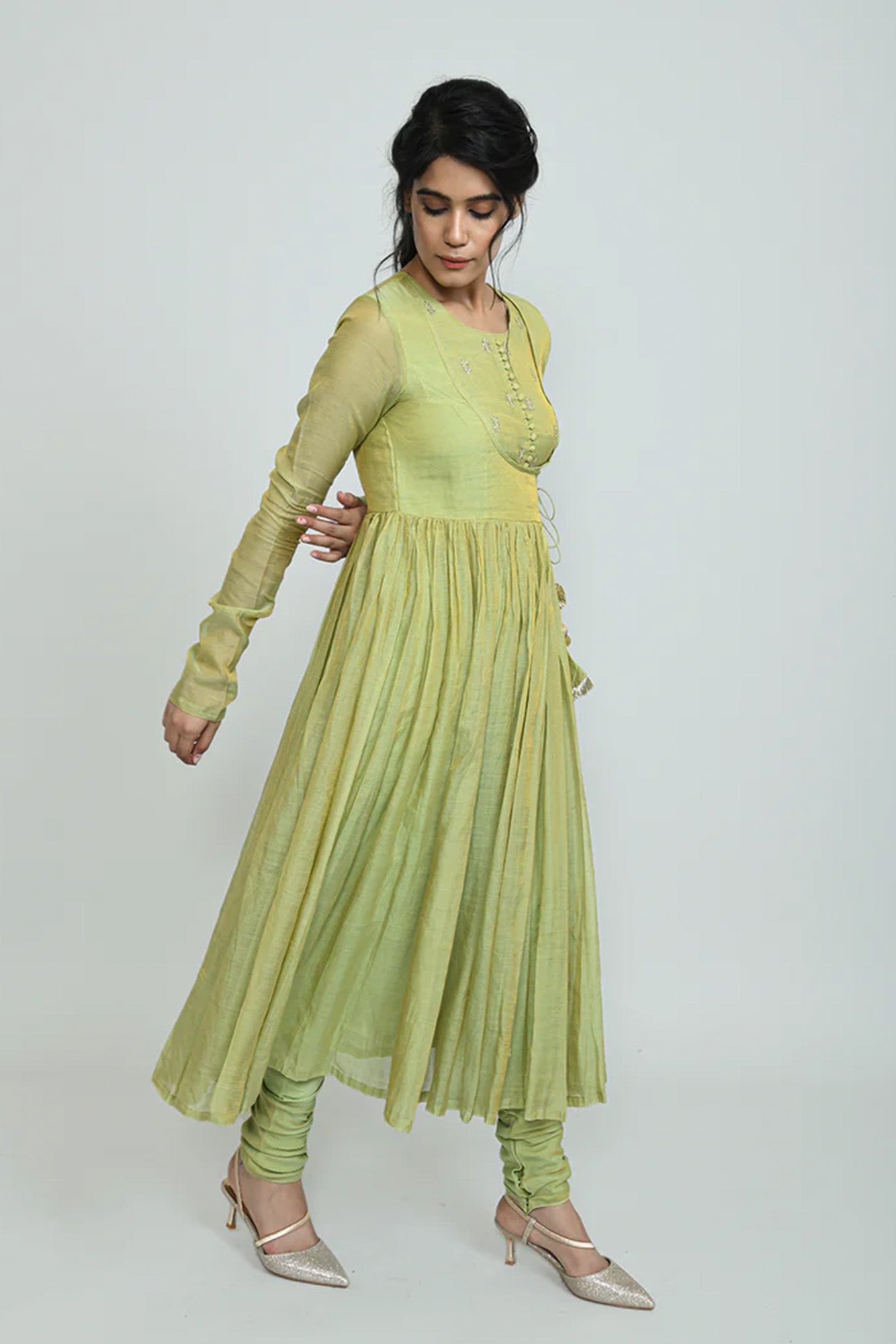 Bibbojaan Tissue Angarkha Suit