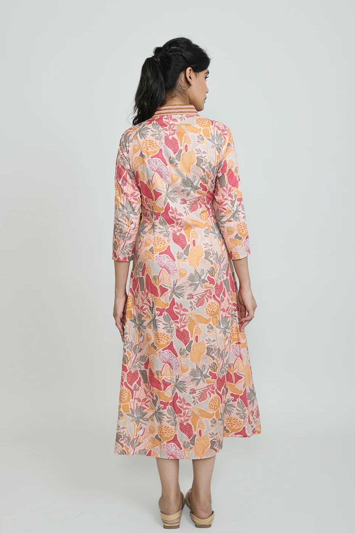 Peach Wrap Dress