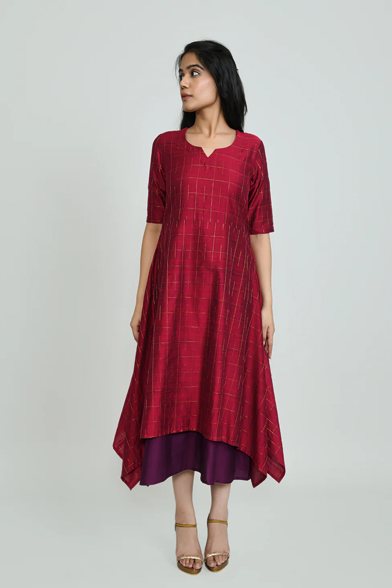 Ruby Luxe Handkerchief Dress