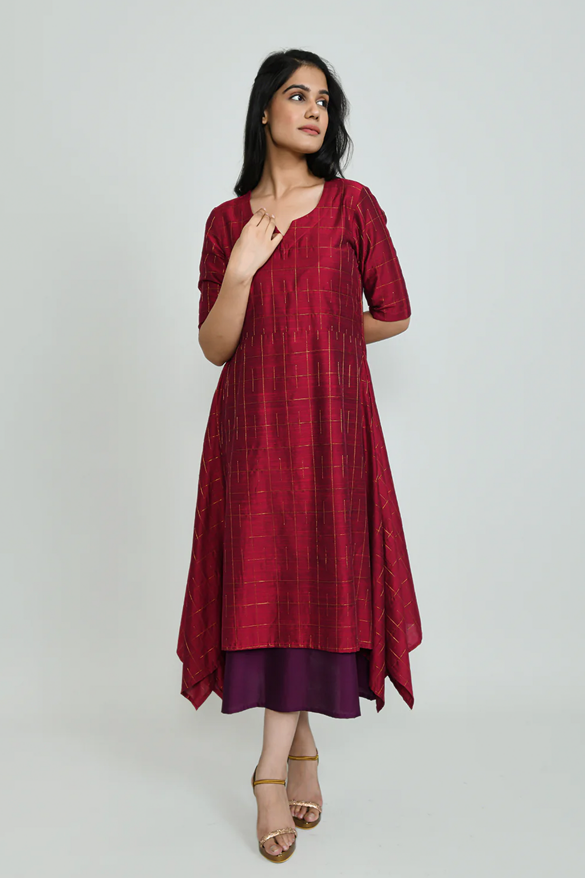 Ruby Luxe Handkerchief Dress