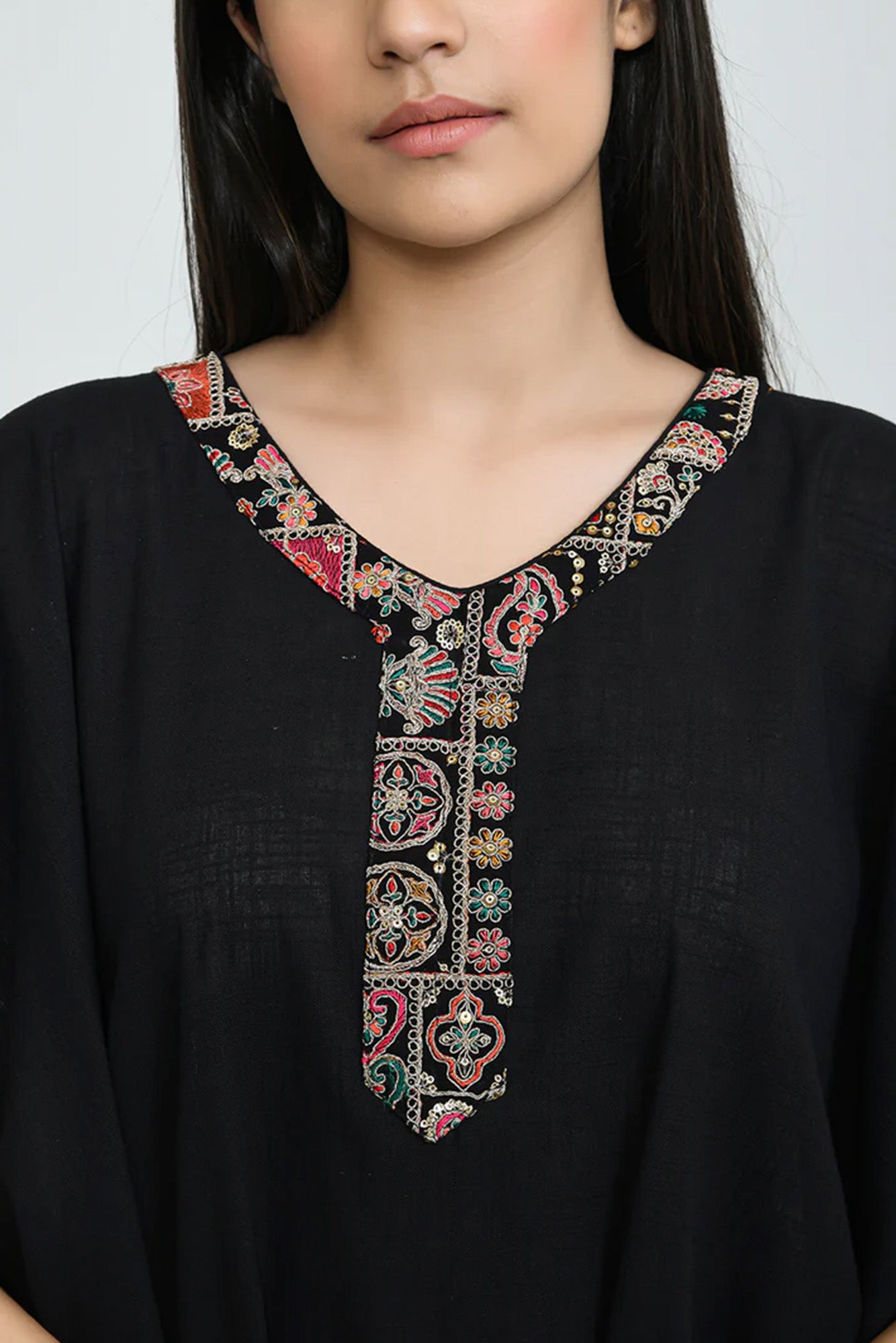 Black Falls Kurta Set