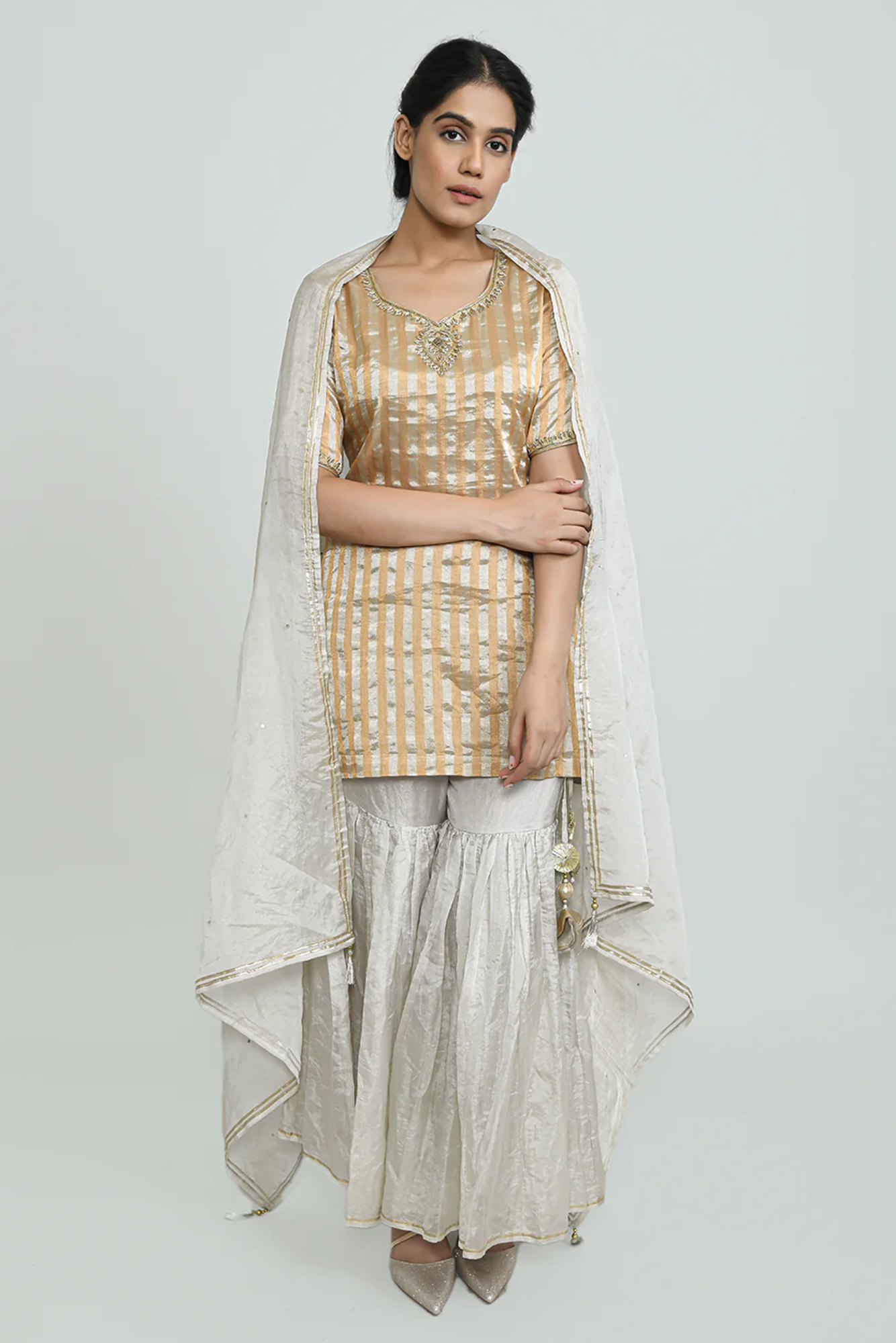 Waheeda Tissue Kurta Set