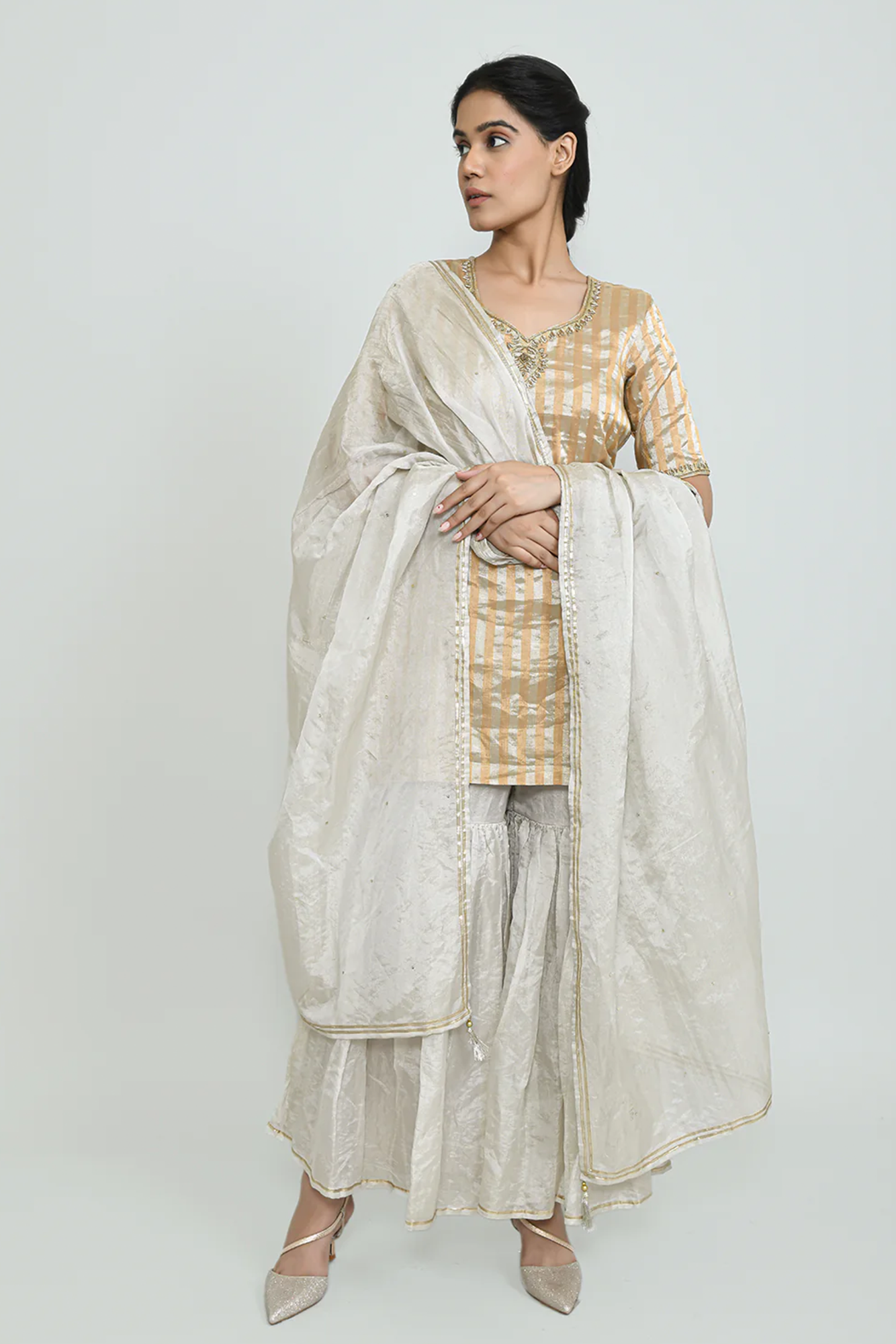 Waheeda Tissue Kurta Set