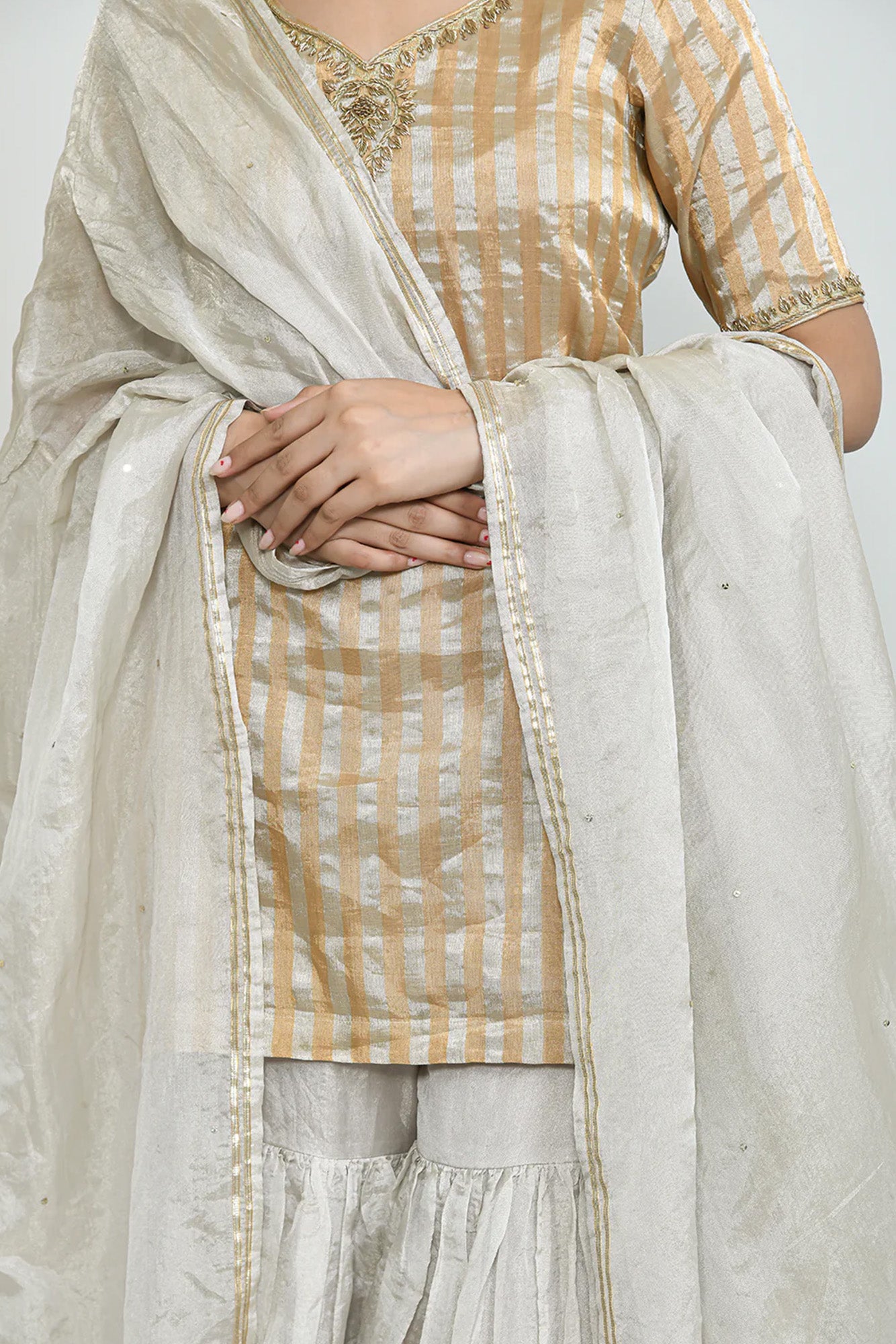 Waheeda Tissue Kurta Set