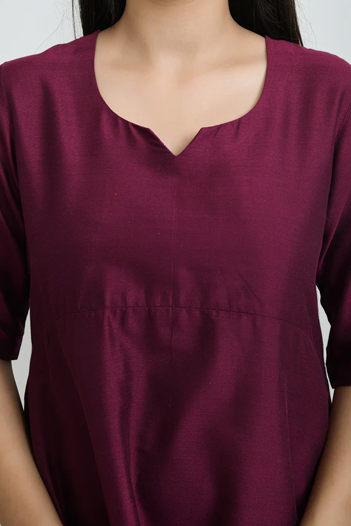 Burgandy Luxe Handkerchief Dress