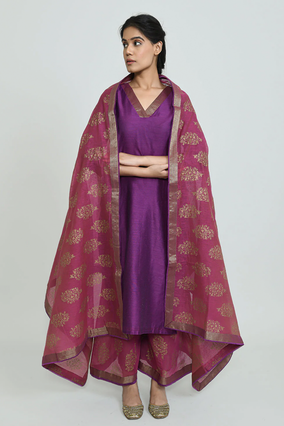 Parveen Chanderi Sharara Suit
