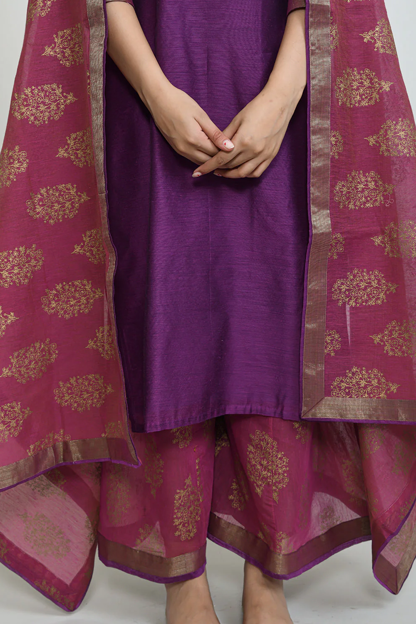 Parveen Chanderi Sharara Suit