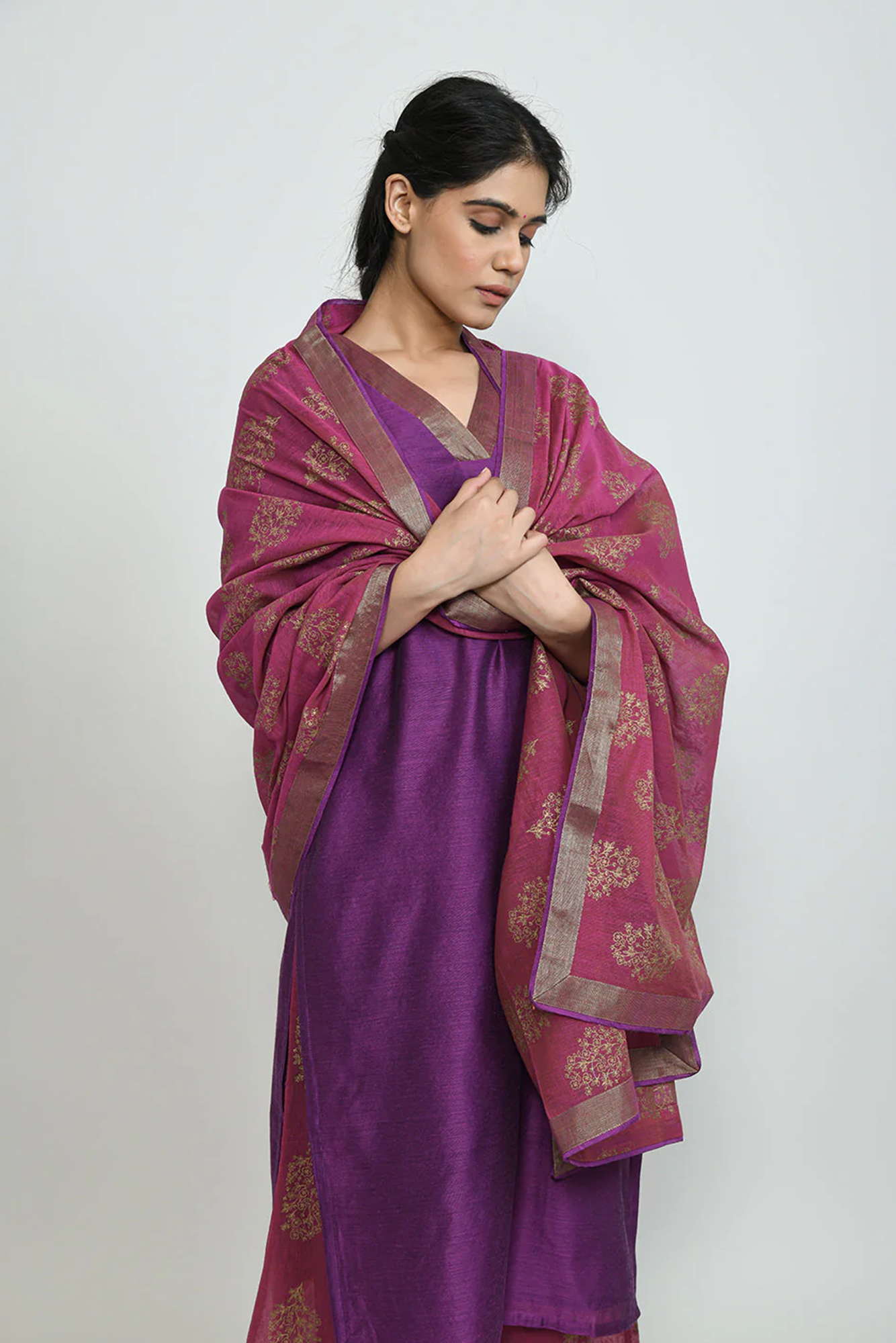 Parveen Chanderi Sharara Suit