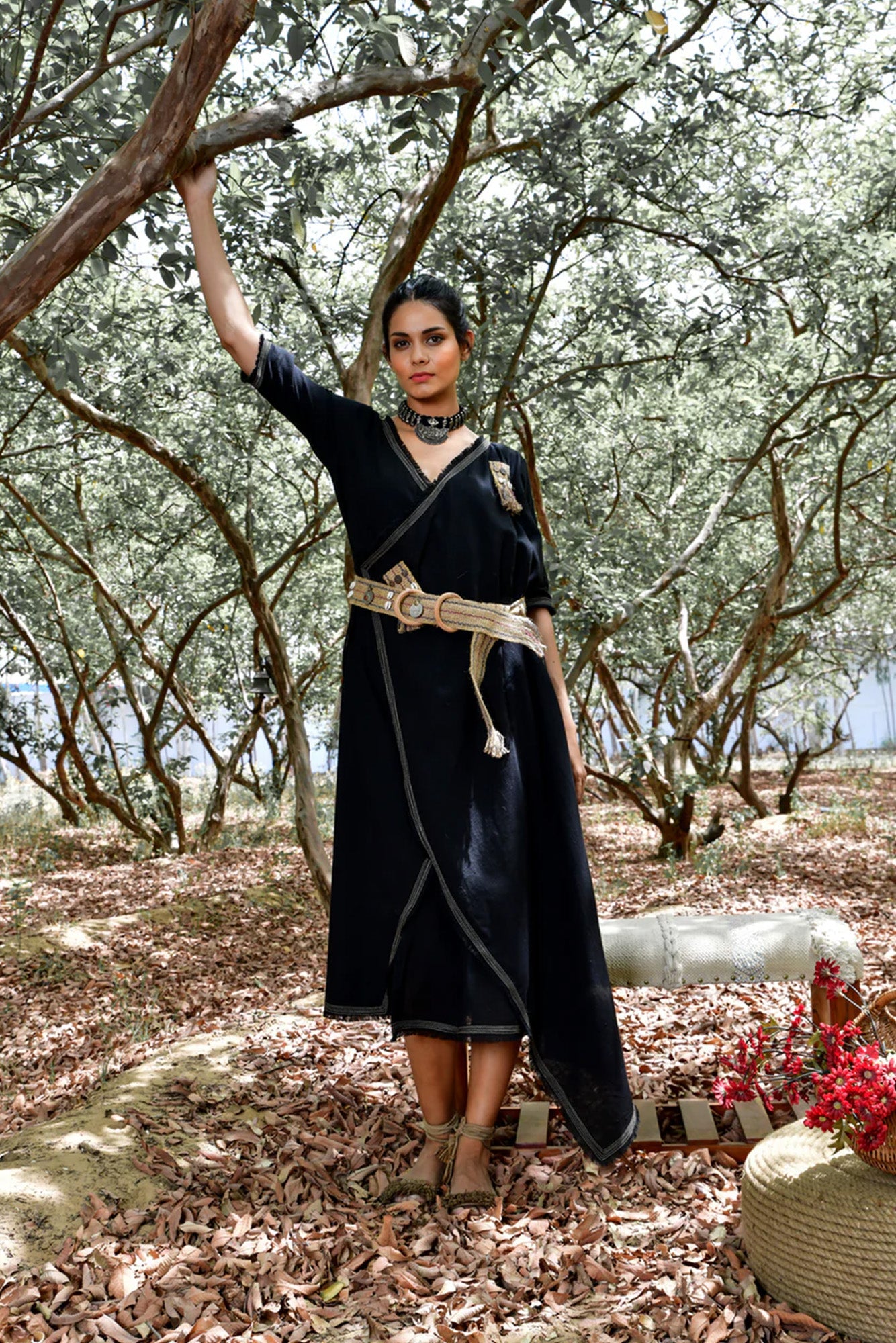 Black Sufi Azal Boho Dress