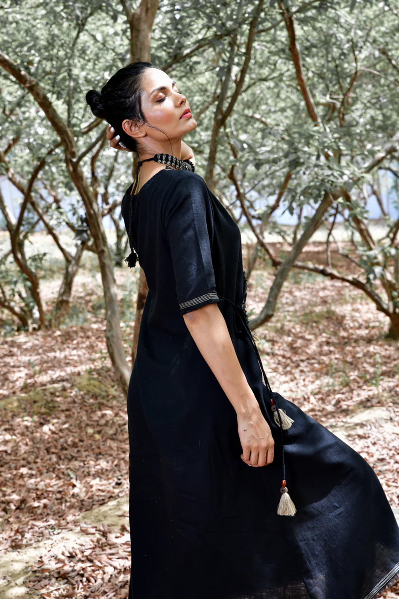 Black Sufi Azal Boho Dress