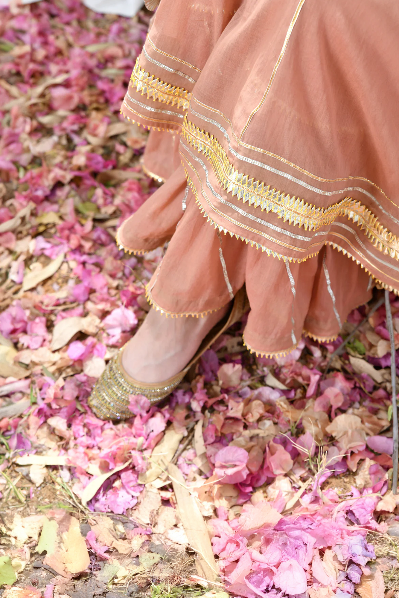 Peach Mastani Anarkali Set