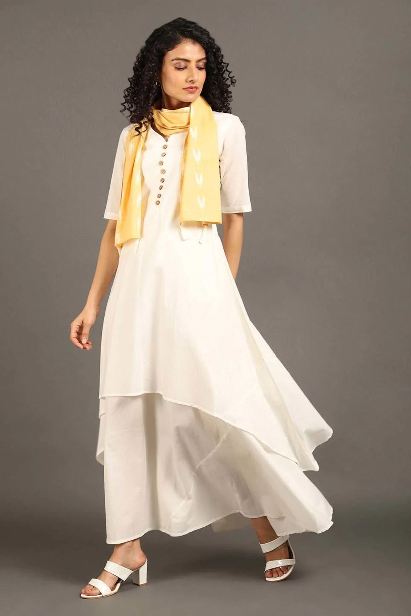 White Happy Days Double Layered Dress