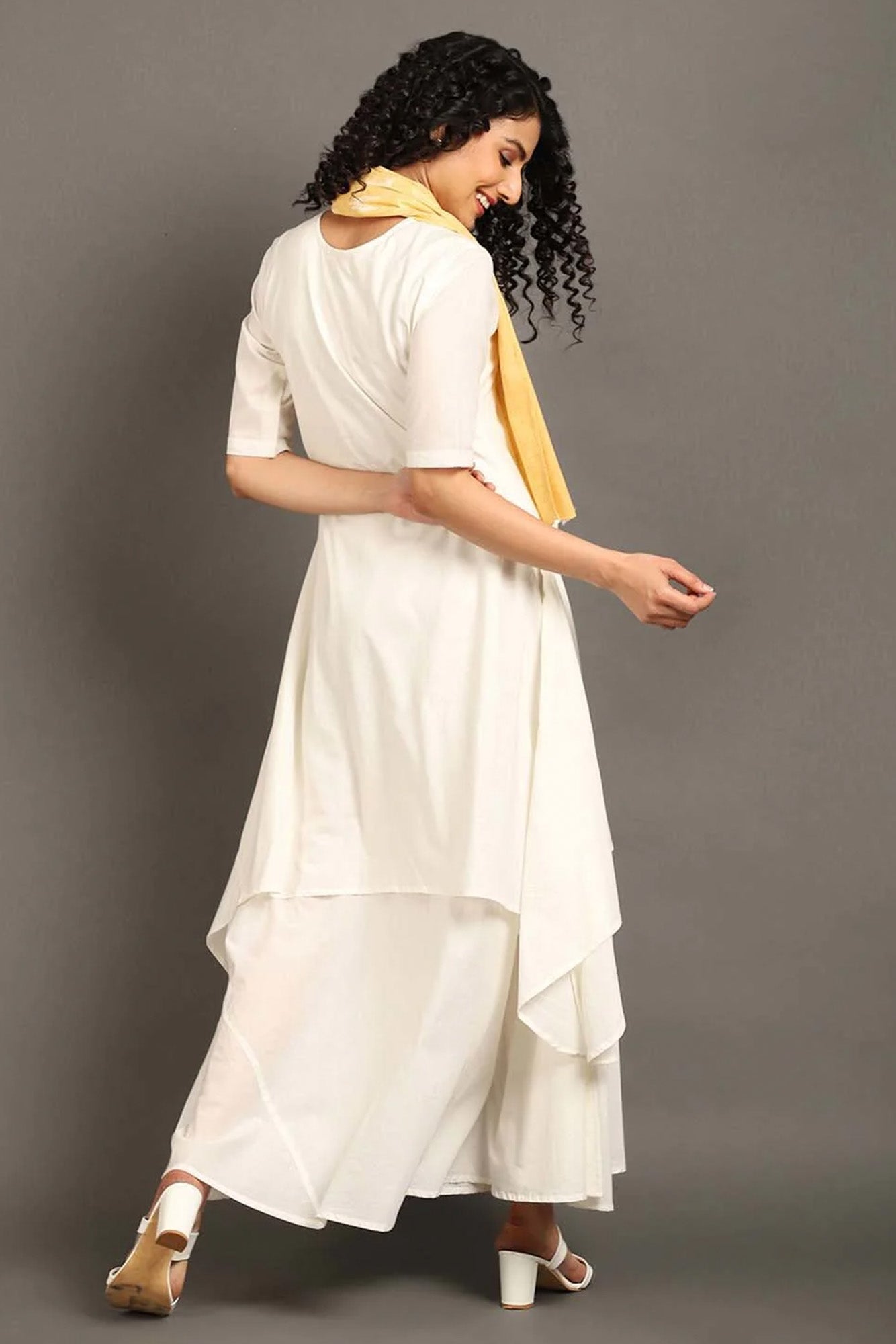 White Happy Days Double Layered Dress