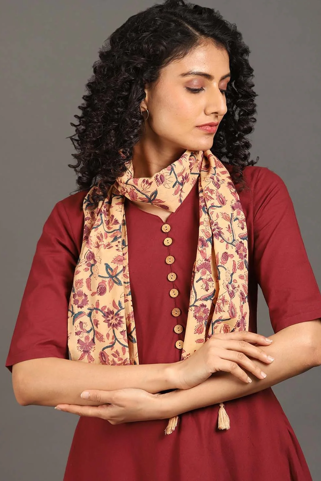 Maroon Happy Days Double Layered Dress