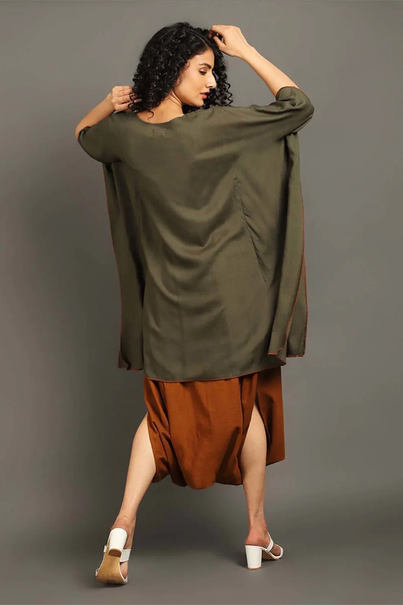 Army Green Sufi Sage Co-ord Set