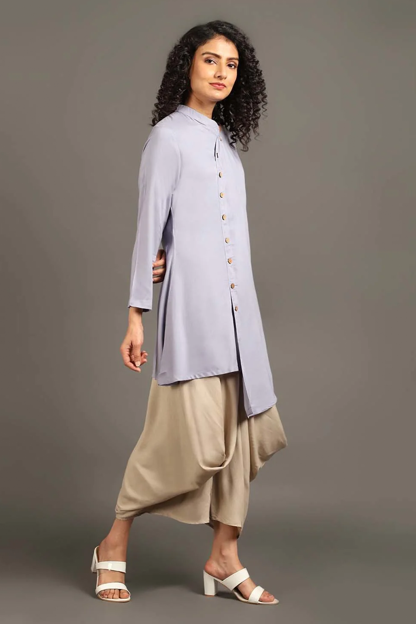 Powder Blue Sufi Saga Co-ord Set