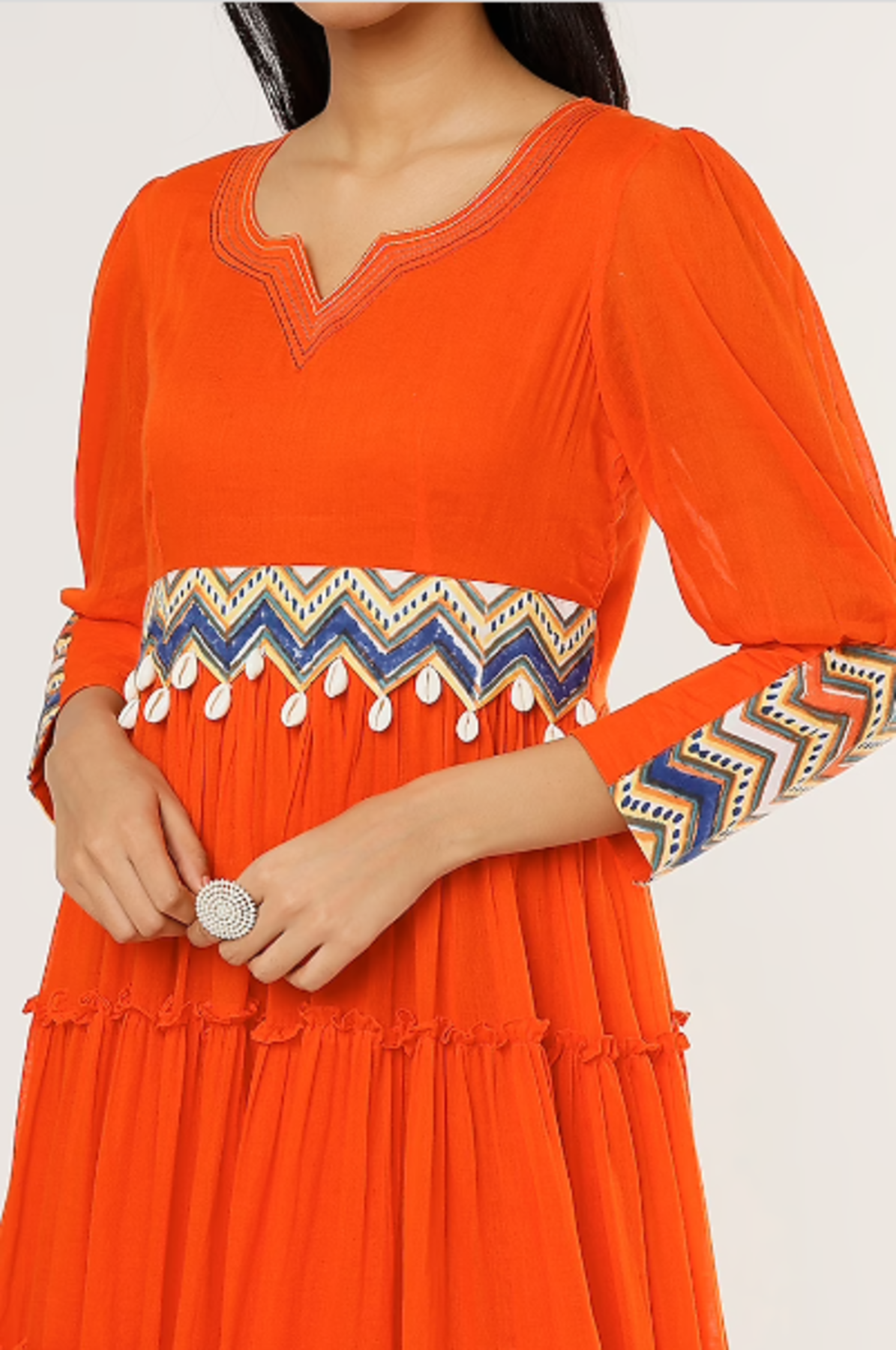 Orange Bar Summer Dress