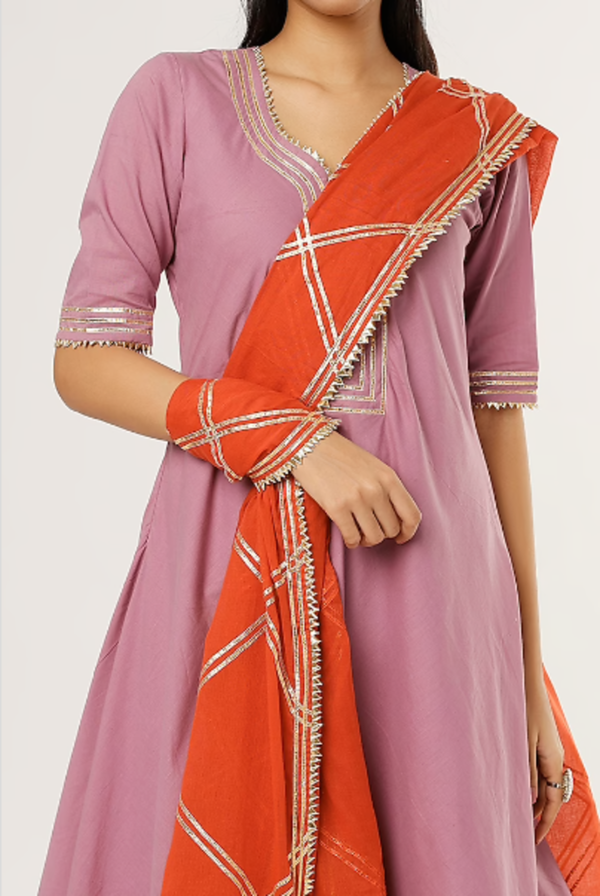 Lavender Saira Double Layered Set