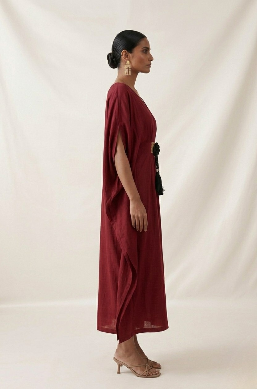 Maroon Boho Chic Long Jumpsuit