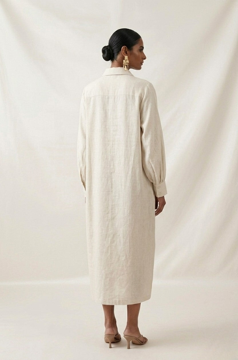 The Golden Earth Face Motif Dress