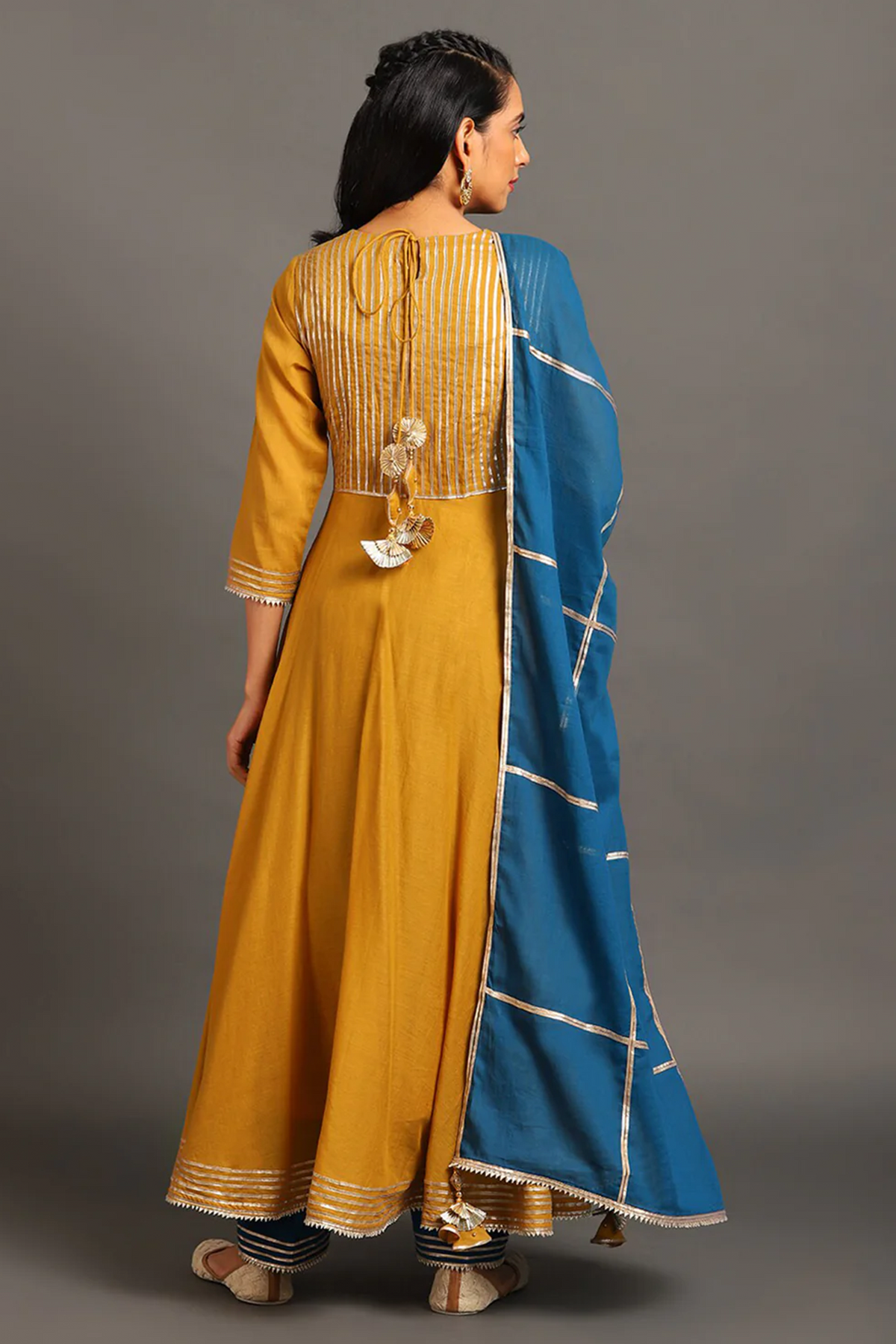 Mustard Heer Anarkali Suit