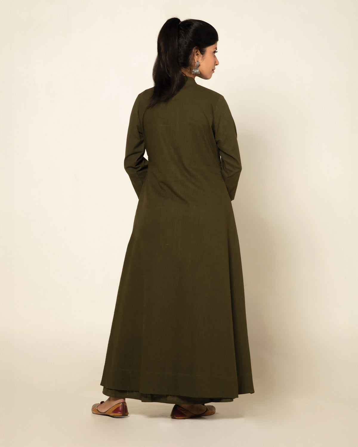 Army Green Everyday Elegance Jacket Dress