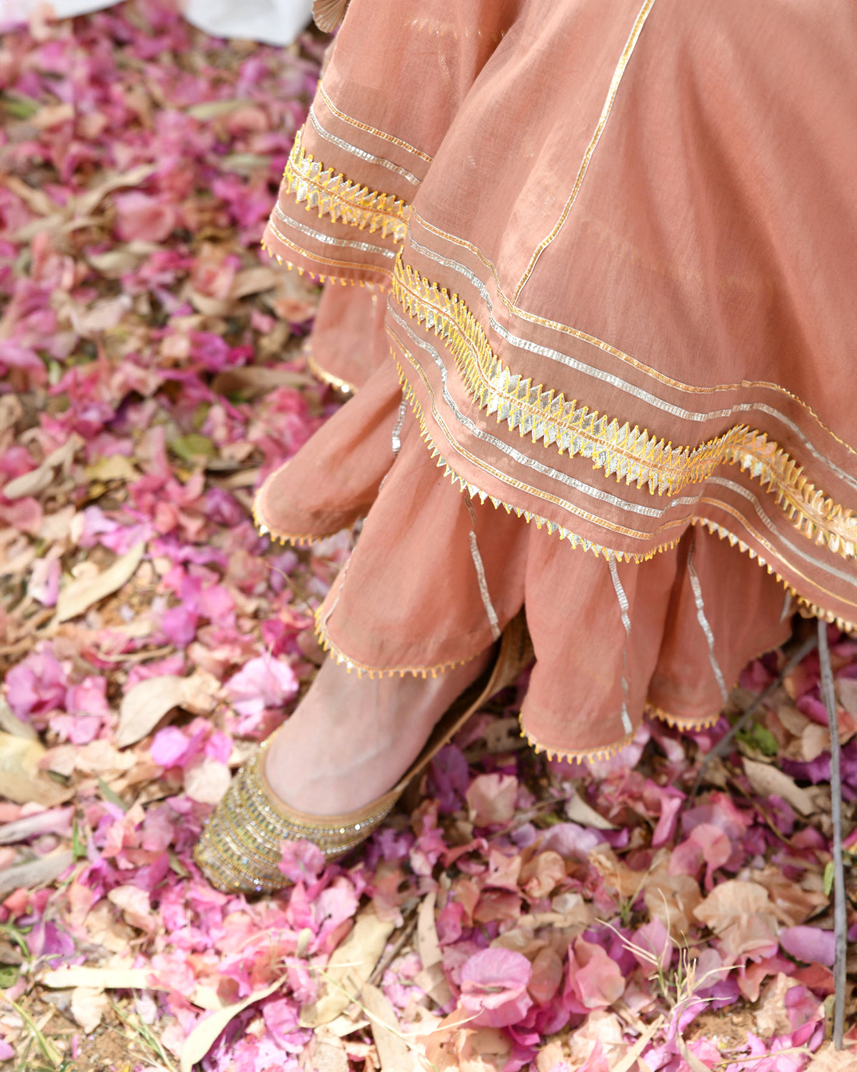 Peach Mastani Anarkali Set