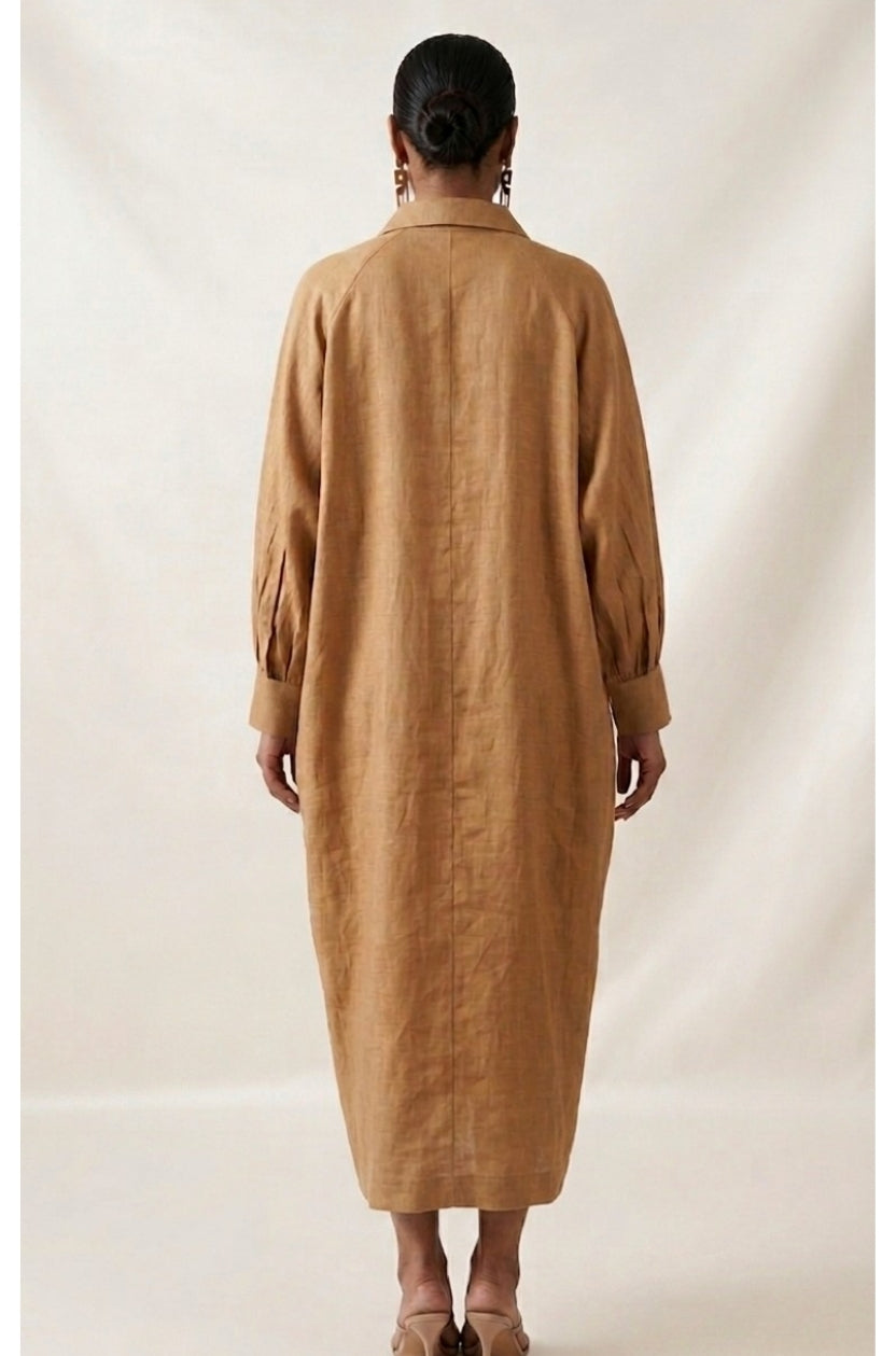 The Golden Earth Face Motif Dress