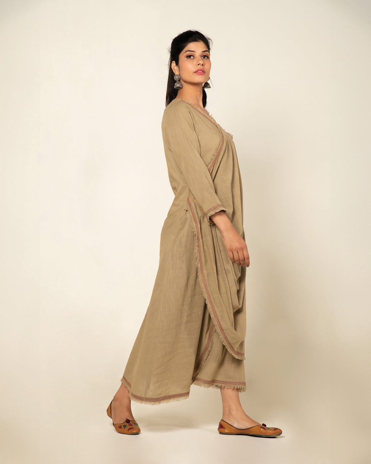 Beige Sufi Aza Bohemian Dress