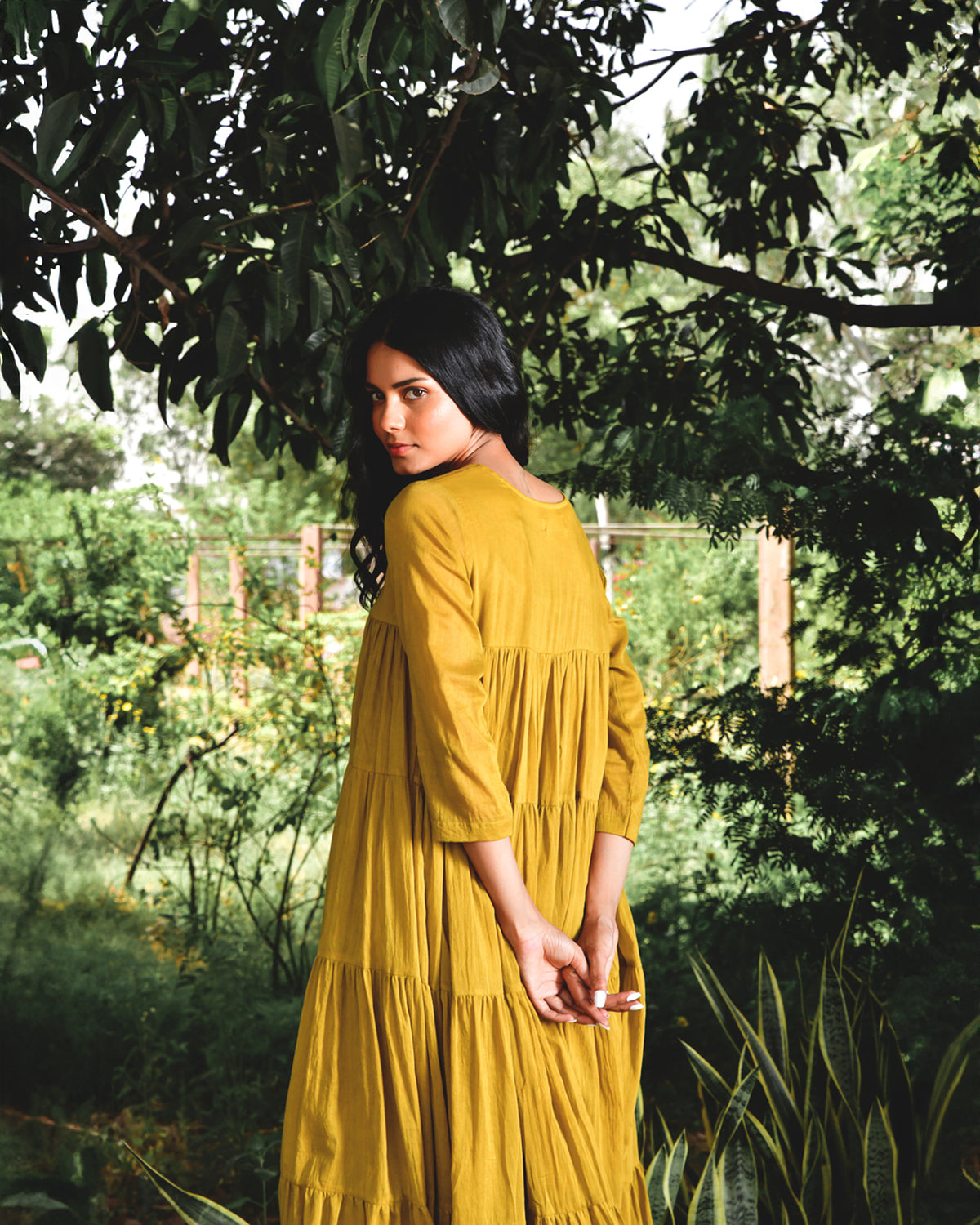 Mustard Summer Tales Casual Summer Dress