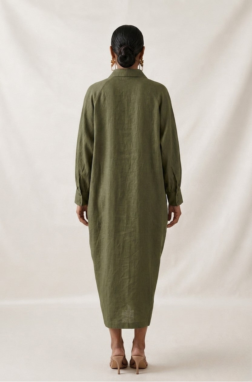 The Golden Earth Face Motif Dress
