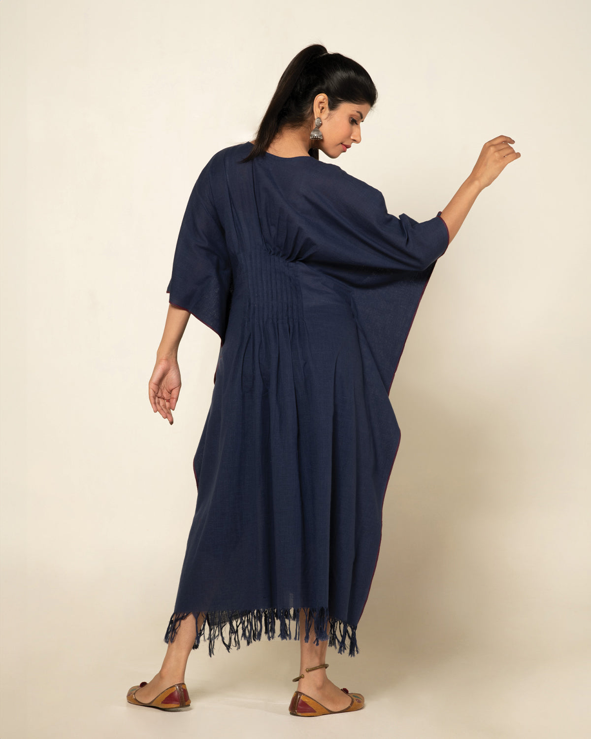 Navy Blue Sufi Asmi Bohemian Kaftan Dress