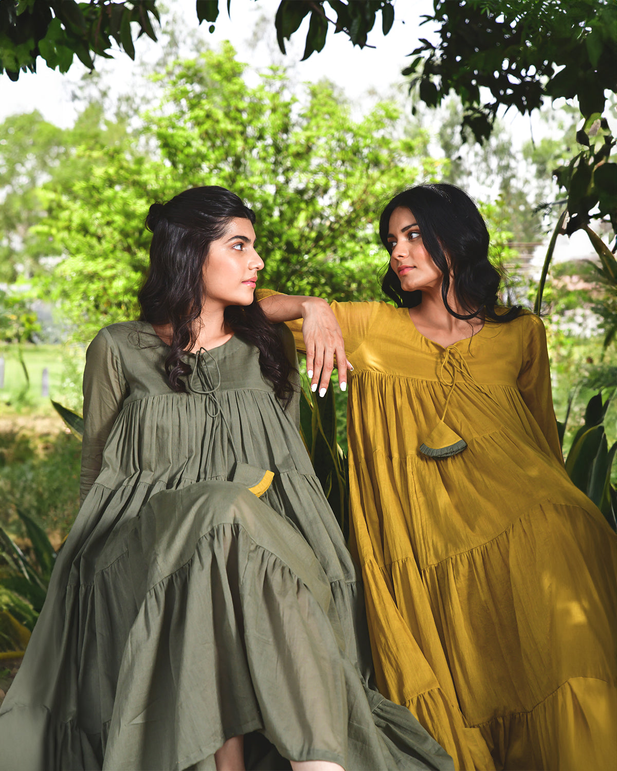 Mustard Summer Tales Casual Summer Dress