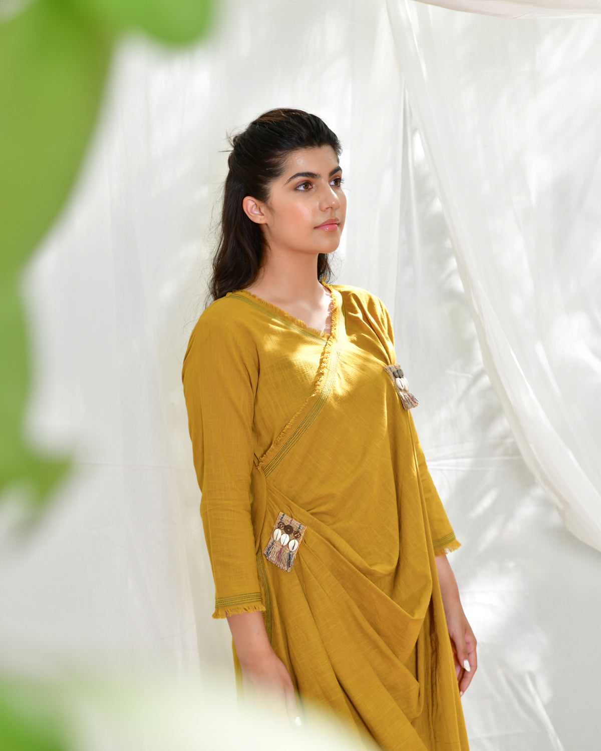 Mustard Sufi Aza Boho Dress