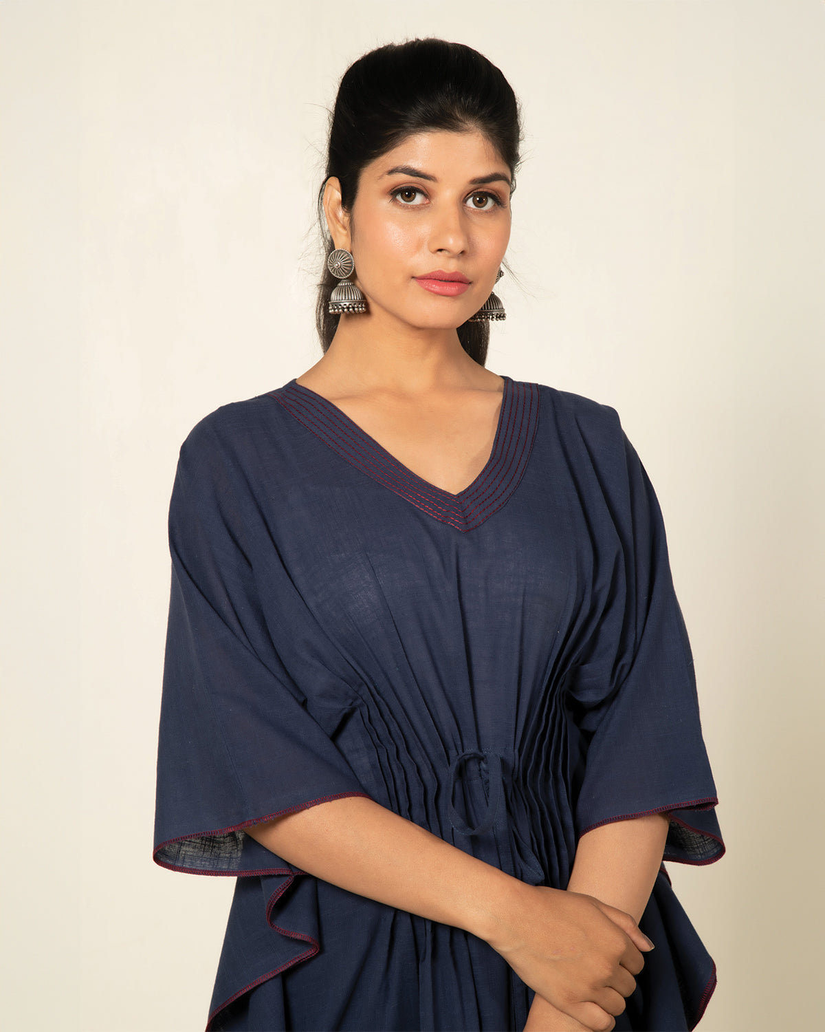 Navy Blue Sufi Asmi Bohemian Kaftan Dress