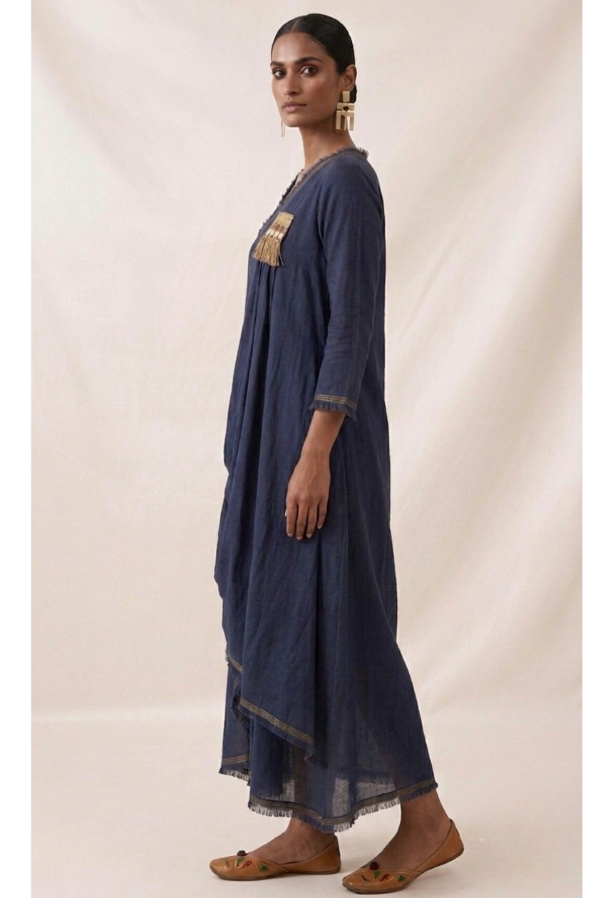 Blue Sufi Aza Boho Dress
