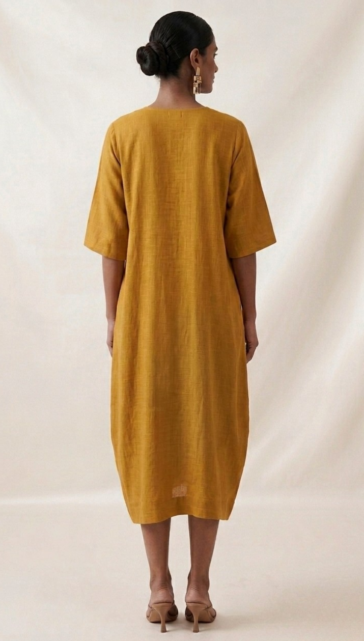 Mustard Hashtag dress