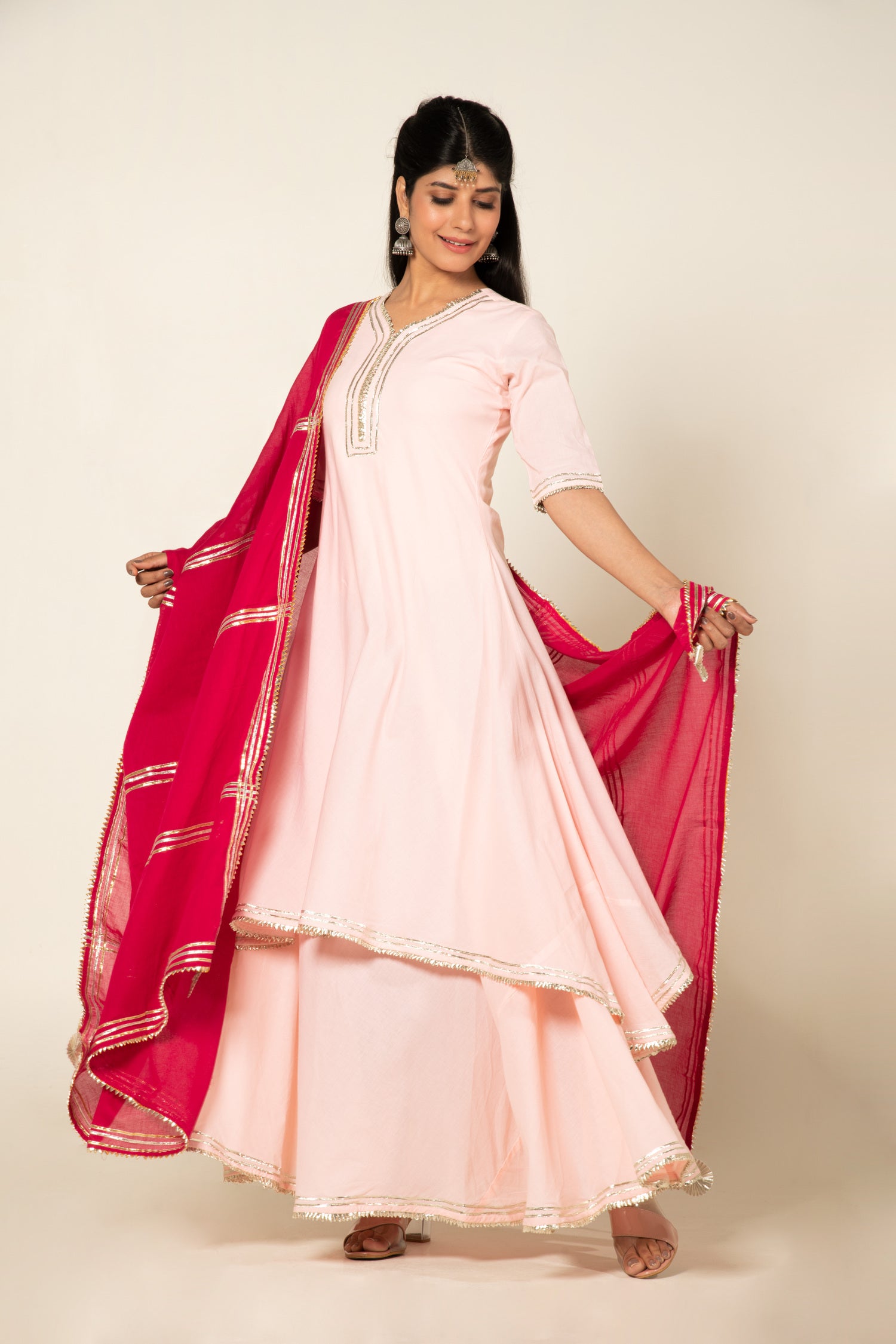 Pink Zara Double Layered Dress