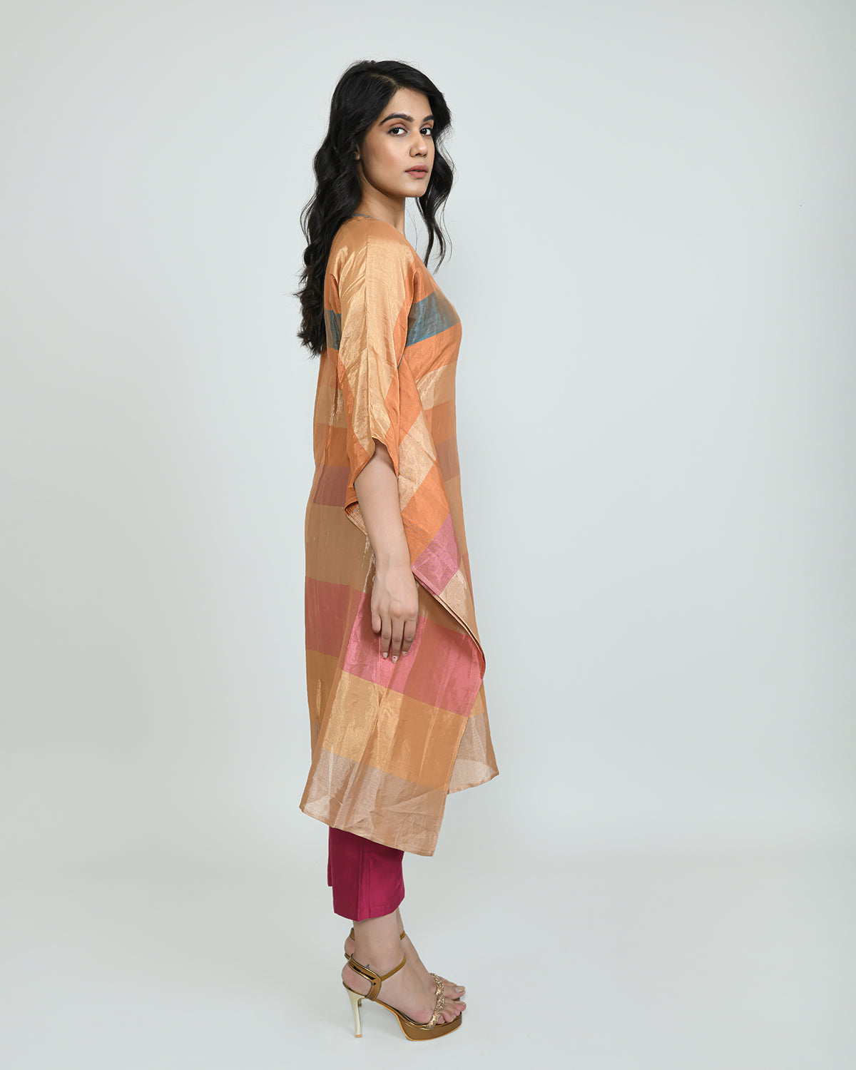 Glam Eve Tissue Kaftan Kurta Set