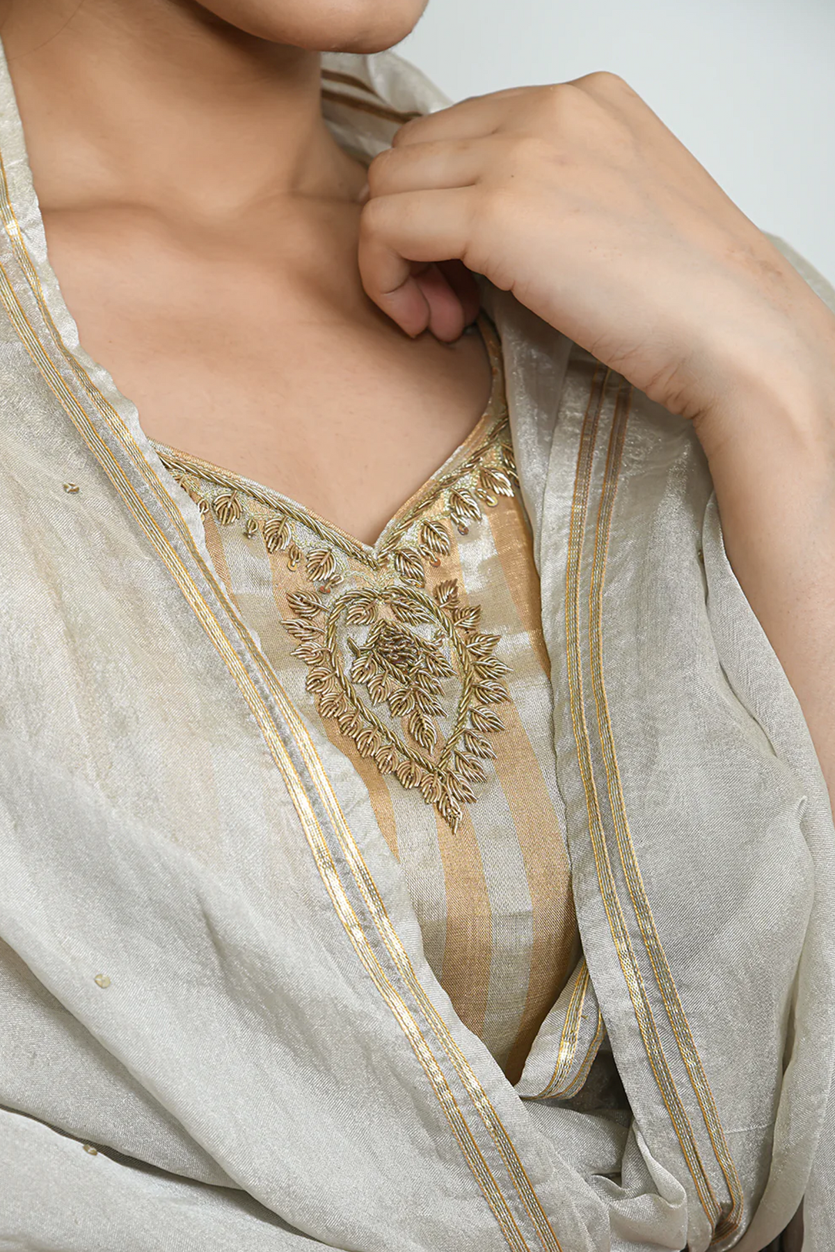 Waheeda Tissue Kurta Set